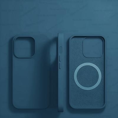 MagSafe Liquid Silicone Magnetic Case For IPhone 16 15 14 13 12 11 Pro Max | Wireless Charging & Shockproof dark Blue for Iphone 12 Promax