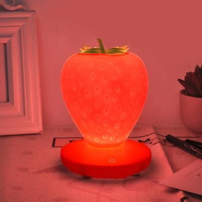 Touch Sensitive Strawberry Table Lamp Charming Strawberry Lampshade For Home Decor, Gift Ideas Red