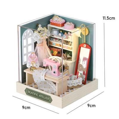 DIY Wooden Mini Dollhouse Kit 3D Puzzle Toy With Furniture For Adults & Kids Room Decor qt 033 With Cover