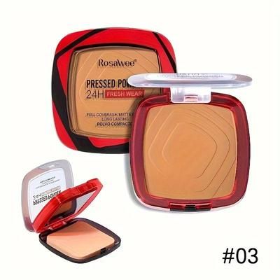 Fresh Wear Matte Full Coverage Pressed Powder Foundation With Puff, Weightless Matte Finishing Makeup Oil Control 3