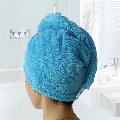 Comfy Quick Dry Hair Wrap Ultra Absorbent Hair Towel, Perfect Gift For Women & Men Blue