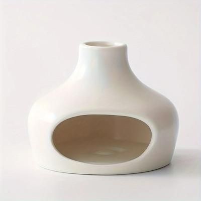 Elegant Ceramic Palo Santo & Sage Burner With Chimney, Aromatherapy, Meditation & Yoga Essential, Home Decor Gift white