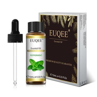 EUQEE 10ml Pure Essential Oils With Dropper For Diffusers Lavender, Jasmine, Eucalyptus, Vanilla peppermint