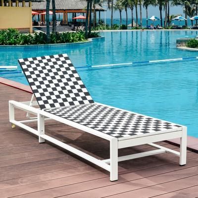 Patio Adjustable Reclining Chair 5 Position Lounge Chair Chaise With Wheels For Garden, Deck & Outdoor Relaxation Patio Adjustable Reclining Chair 5 Position Lounge Chair Chaise With Wheels For Garden, Deck & Outdoor Relaxation
