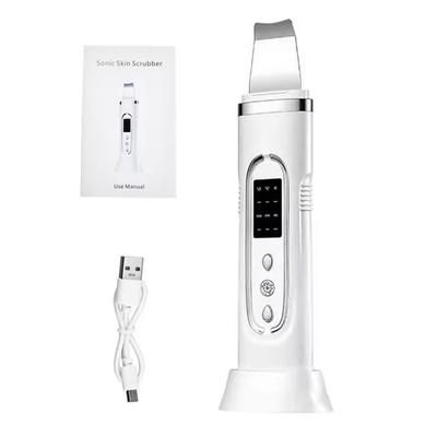 Ultrasonic Skin Scrubber Facial Cleansing Device b white No Box