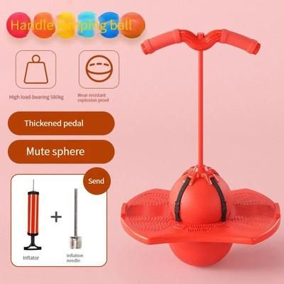 Childrens Bouncing Ball Frog Jump Equipment, Long Height Exercise & Balance Training For High Jump red