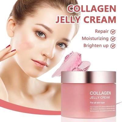 Glow & Lifted Sakura Mask Collagen Jelly Cream With Niacinamide & Hydrolyzed Collagen For Moisturizing & Strengthening 1 Pcs
