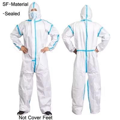Disposable Protective Coverall Suit For Painting And Industrial Use sf Sealed 55g Without Foot Cov l