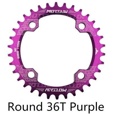 MTB Chainring, Round Narrow Wide Chainwheel, Single Crankset Plate For Mountain Bicycle Upgrade round 36t Purple