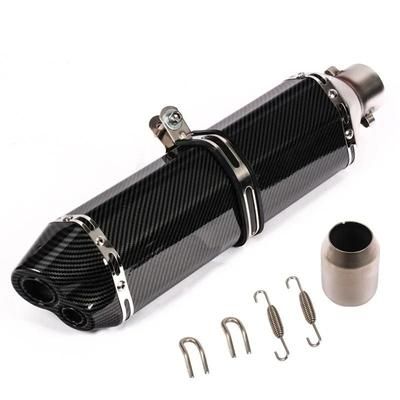 Universal Motorcycle Exhaust Pipe With Hexagonal Tip For Sport And Street Bike Modification j470mm Double Hole