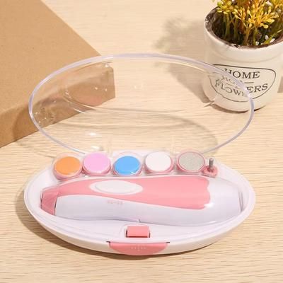 GentleTouch Baby Nail Trimmer Safe Electric Nail Polisher & Infant Manicure Tool Set pink