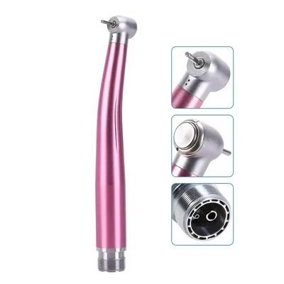 Colorful Dental High Speed Handpiece With Push Button And Air Turbine Spray pink 2 Holes