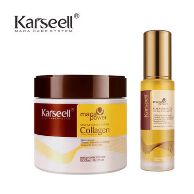 Karseell Collagen Hair Repair Mask & Argan Oil Serum Set Deep Nourishment For Damaged Hair 2 Pcs