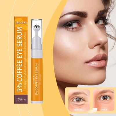 Premium Coffee Eye Serum Moisturizing & Firming Under Eyes Skin Care With Collagen & Vitamin E Premium Coffee Eye Serum Moisturizing & Firming Under Eyes Skin Care With Collagen & Vitamin E