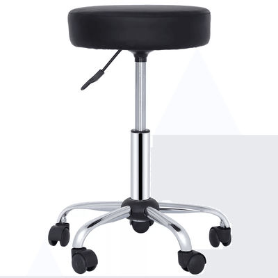 Hydraulic Rolling Stool Swivel Salon Chair, Adjustable Height Black Office & Tattoo Stool With Wheels For Clinic Or Home Hydraulic Rolling Stool Swivel Salon Chair, Adjustable Height Black Office & Tattoo Stool With Wheels For Clinic Or Home