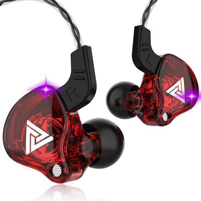 Wired Earphones With Mic, HiFi Sound Quality In Ear Headphones, Gaming Headset For Mobile, PC, Bass Earbud red