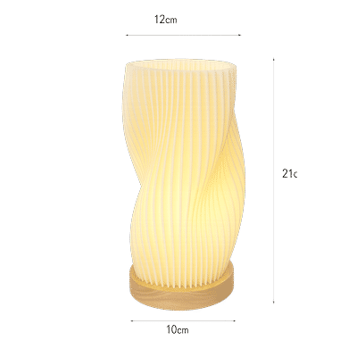 French Cream Style 3D Pleated Desk Lamp, Bedroom & Study Atmosphere small