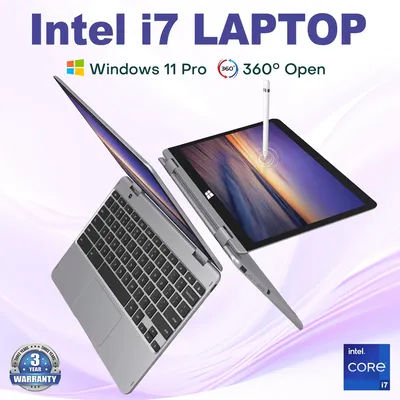 11.6" Portable 2 in 1 Laptop Computer Intel Core i7-8500Y Windows 11 Tablet PC 8GB RAM 1TB SSD 360° Open Touch Screen Notebook