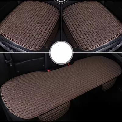 Coprisedile universale in lino da 3 pezzi, traspirante, in tessuto di lino, per sedili anteriori e posteriori, protezione per interni auto, accessori per auto da uomo