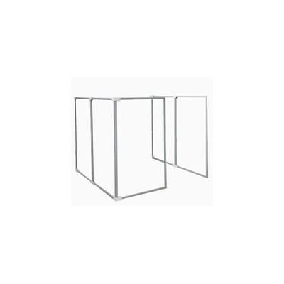 6'W x 6'D x 5'H Clear Acrylic Modular Office - Longitudinal Add-On