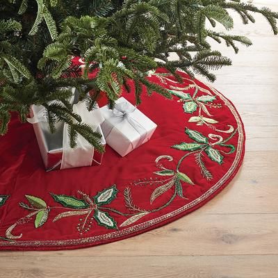 Vintage Christmas Tree Skirt - Frontgate - Christmas Decorations