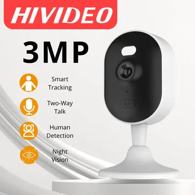 HIVIDEO 3MP caméra de sécurité Wifi intérieure moniteur bébé caméra IP Surveillance vidéo caméra Wi-Fi caméra de vidéosurveillance