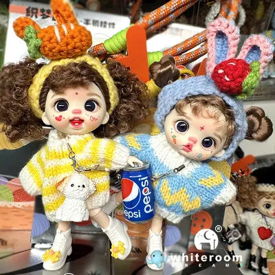 bjd doll Dolls for girls 13cm Labbu doll pocket mini blyth girl Doll Barbi Cry Baby Ball jointed doll Mobile phone Decoration