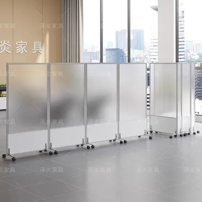 Ufficio schermo mobile fabbrica officina parete divisoria acrilico trasparente deflettore azienda pieghevole push-pull parete mobile