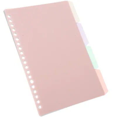 A4 Coil Notepad 40 Pages Multicolor Tabs Spiral Notebook School Office Supplies Taking Binder Index Dividers File