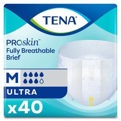 TENA ProSkin Ultra Unisex Adult Incontinence Brief Medium Disposable Heavy Absorbency (339179_BG)