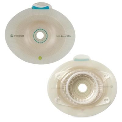 SenSura Mio Click Ostomy Barrier Precut, Standard Wear Elastic Adhesive 50 mm Flange Red Code System 1 Inch Opening (1001045_BX)