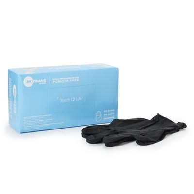 Touch of Life Exam Glove X-Large NonSterile Nitrile Textured Fingertips Black Chemo Tested (1175350_CS)