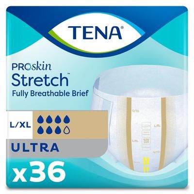 TENA ProSkin Stretch Ultra Unisex Adult Incontinence Brief Large / X-Large Disposable Heavy Absorbency (871836_PK)