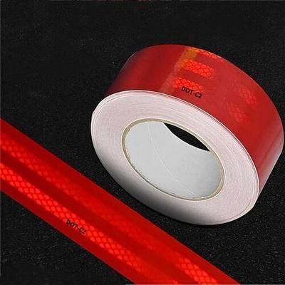 Nastro riflettente ad alta visibilità DOT-C2 - 1 adesivo di avvertimento di sicurezza impermeabile e resistente per la visibilità notturna e l'avvertimento di pericolo, ideale per rimorchi, camion,