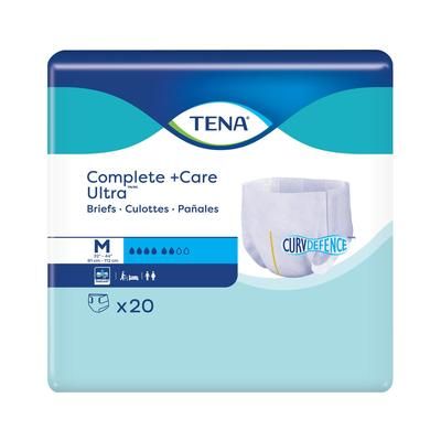 TENA Complete + Care Ultra Unisex Adult Incontinence Brief Medium Disposable Moderate Absorbency (1243824_PK)