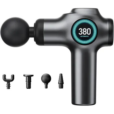 Massage Gun，Deep Tissue Fascia gun，Muscle Massage Gun for Pain Relief with 4 Massage Heads & 6 Speeds