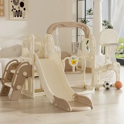 Playground Toys Indoor Household Small 1-3 Year Old Baby Children Slide Swing Combination