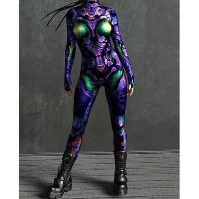 Costume di Carnevale Tuta Intera Costumi zentai con motivi Costume Cosplay Body Stampa Costume Sexy Halloween Per uomo Per donna Ragazzi Costume per Feste Performance Mascherata Bambini Adulti