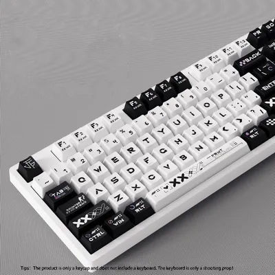 130 Keys Printstream PBT Keycaps Cherry Profile 5 Sides Dye Sub Keycaps for Gateron MX Switches Mechanical Gaming Keyboard