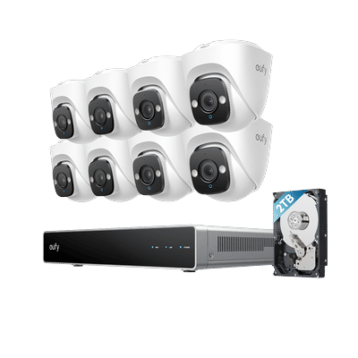 eufy PoE NVR Security System E41 – 8× 4K Turret Cameras
