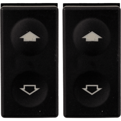 JC Whitney Window Switch Black, Front or Rear, Driver & Passenger Side, 1-year unlimited-mileage warranty SET-JB505205-2