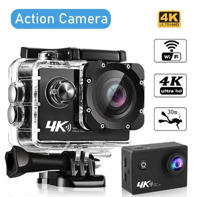 4K Action Camera Ultra HD 16MP Wi-Fi 2.0 Inch Screen 170D DVR Webcam Underwater Helmet Video Recording Action Camera