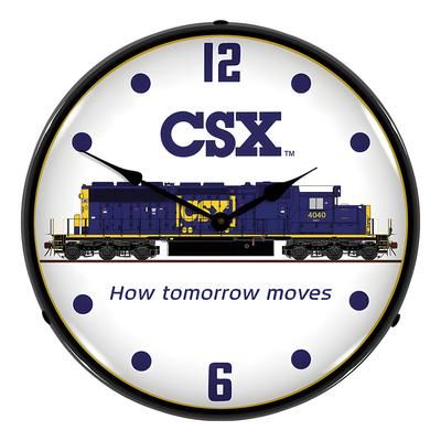 Collectable Sign and Clock CSX Railroad Backlit Wall Clock