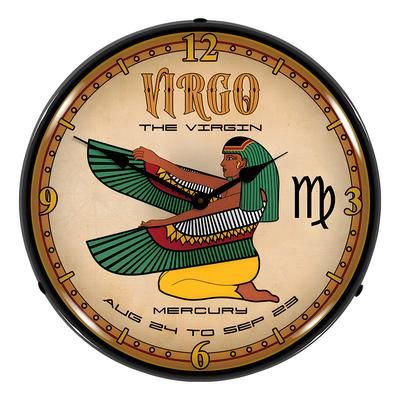 Collectable Sign and Clock Virgo Backlit Wall Clock
