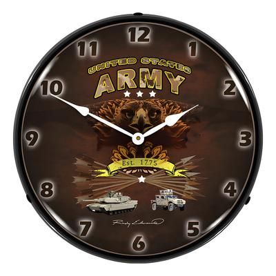 Collectable Sign and Clock Army Eagle Backlit Wall Clock
