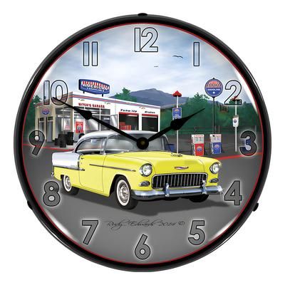 Collectable Sign and Clock 1955 Bel Air Backlit Wall Clock