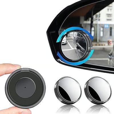 2 specchietti convessi per auto con ventosa per l'angolo cieco, specchietti retrovisori grandangolari regolabili a 360 gradi con ventosa, specchietti ausiliari rotondi universali per la sicurezza alla guida e al parcheggio.