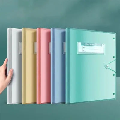 Thickened Large Capacity A3 File Folder Waterproof Dirtyproof Document Bag 30/40/60Pages Test Paper Storage Bag Student