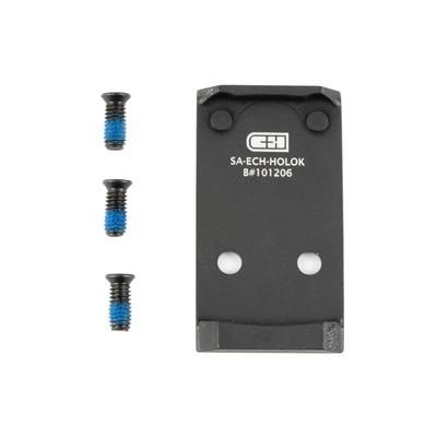C&H Precision V4 Optic Mounting Plate For Echelon to Holosun 407K/507K and C&H EDC Anodized Finish Black SA-ECH-HOLOK