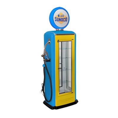 Roadside Relics Blue Sunoco Tokheim 39 Style Display Case Gas Pump Replica